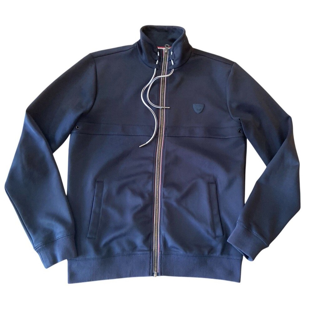 Kaporal Men Sweatshirt‎ Navy Blue Size Medium Full Zipper Long Sleeve